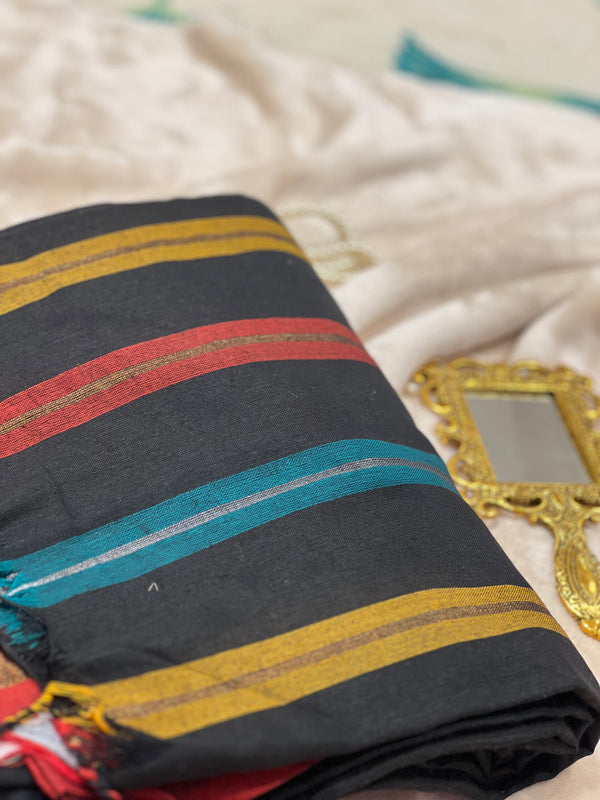 Kaajal handloom cotton saree by Ammavin Alamari – view 1