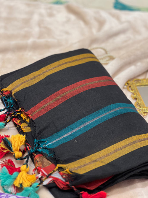 Kaajal handloom cotton saree by Ammavin Alamari – view 2